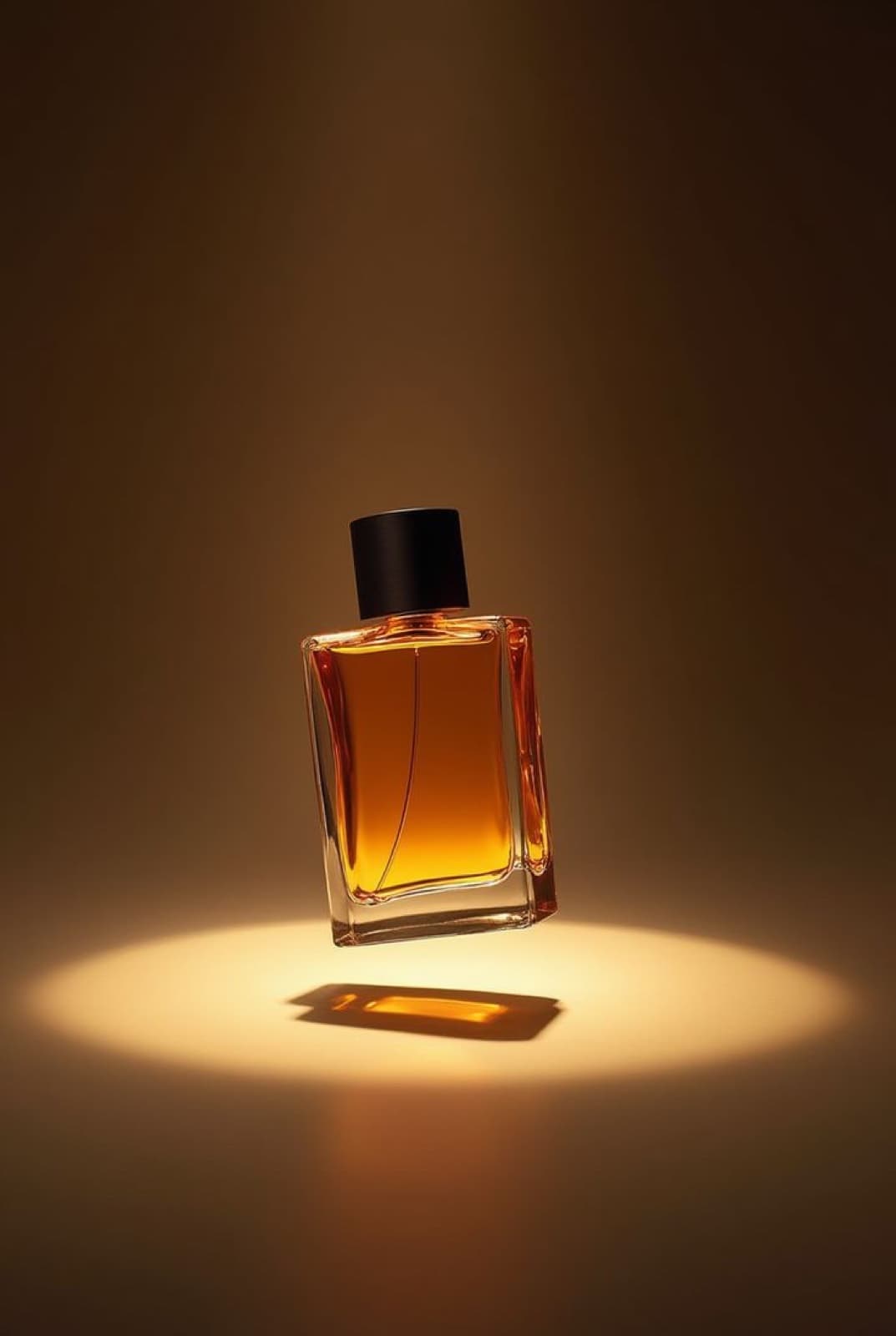 Luxury perfume bottle on display